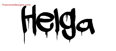 Graffiti Name Tattoo Designs Helga Free Lettering