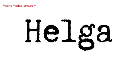 Typewriter Name Tattoo Designs Helga Free Download