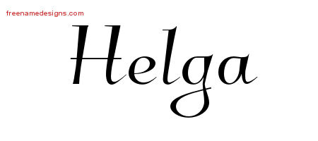Elegant Name Tattoo Designs Helga Free Graphic