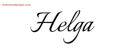 Calligraphic Name Tattoo Designs Helga Download Free