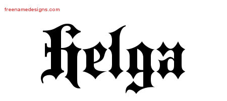 Old English Name Tattoo Designs Helga Free Old English Name Tattoo Designs Helga Free