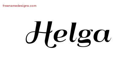 Art Deco Name Tattoo Designs Helga Printable