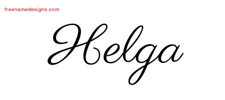 Classic Name Tattoo Designs Helga Graphic Download