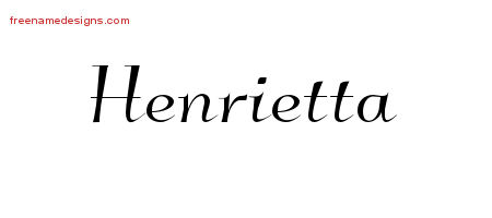 Elegant Name Tattoo Designs Henrietta Free Graphic