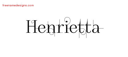Decorated Name Tattoo Designs Henrietta Free