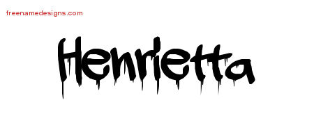 Graffiti Name Tattoo Designs Henrietta Free Lettering