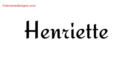 Calligraphic Stylish Name Tattoo Designs Henriette Download Free