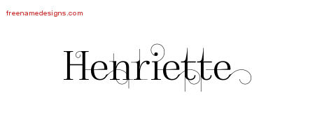 Decorated Name Tattoo Designs Henriette Free
