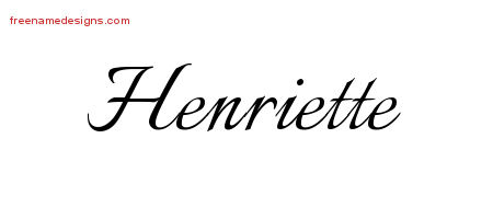 Calligraphic Name Tattoo Designs Henriette Download Free