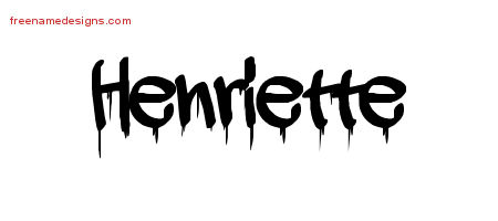 Graffiti Name Tattoo Designs Henriette Free Lettering