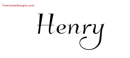 Elegant Name Tattoo Designs Henry Free Graphic