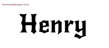 Gothic Name Tattoo Designs Henry Download Free