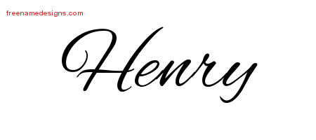 Cursive Name Tattoo Designs Henry Free Graphic