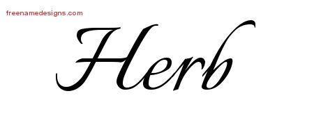 Calligraphic Name Tattoo Designs Herb Free Graphic