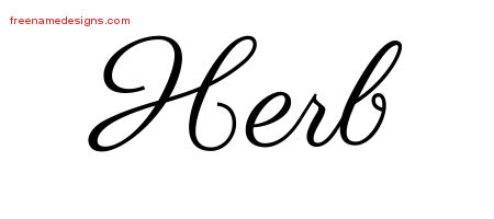 Classic Name Tattoo Designs Herb Printable