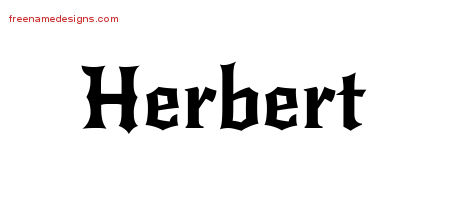 Gothic Name Tattoo Designs Herbert Download Free