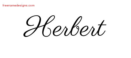 Classic Name Tattoo Designs Herbert Printable