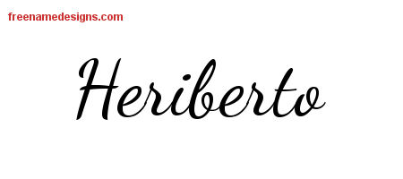 Lively Script Name Tattoo Designs Heriberto Free Download