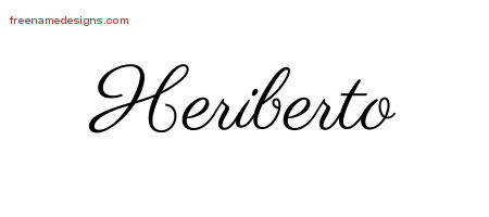 Classic Name Tattoo Designs Heriberto Printable