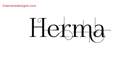 Decorated Name Tattoo Designs Herma Free
