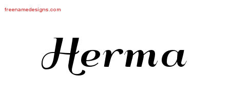 Art Deco Name Tattoo Designs Herma Printable