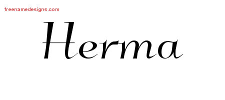Elegant Name Tattoo Designs Herma Free Graphic