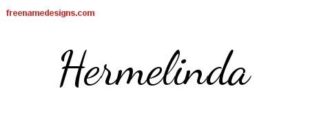Lively Script Name Tattoo Designs Hermelinda Free Printout