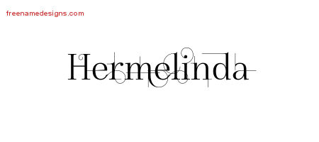 Decorated Name Tattoo Designs Hermelinda Free