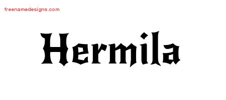 Gothic Name Tattoo Designs Hermila Free Graphic