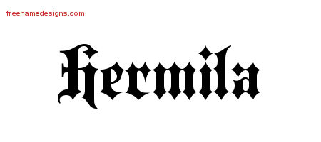 Old English Name Tattoo Designs Hermila Free