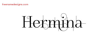 Decorated Name Tattoo Designs Hermina Free