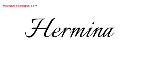 Calligraphic Name Tattoo Designs Hermina Download Free