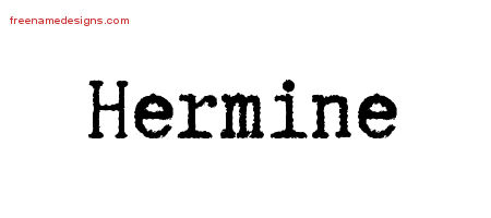 Typewriter Name Tattoo Designs Hermine Free Download