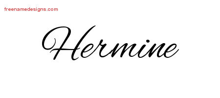 Cursive Name Tattoo Designs Hermine Download Free