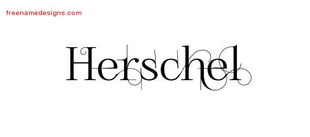 Decorated Name Tattoo Designs Herschel Free Lettering