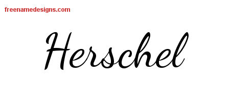 Lively Script Name Tattoo Designs Herschel Free Download