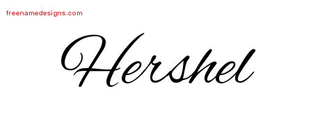 Cursive Name Tattoo Designs Hershel Free Graphic