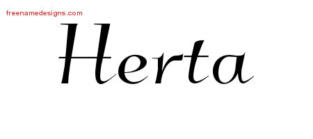 Elegant Name Tattoo Designs Herta Free Graphic