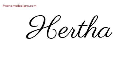 Classic Name Tattoo Designs Hertha Graphic Download
