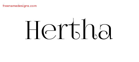 Vintage Name Tattoo Designs Hertha Free Download