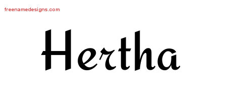 Calligraphic Stylish Name Tattoo Designs Hertha Download Free