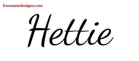 Lively Script Name Tattoo Designs Hettie Free Printout