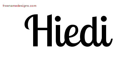 Handwritten Name Tattoo Designs Hiedi Free Download