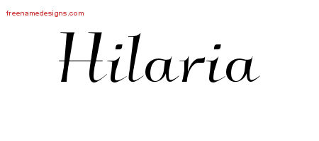 Elegant Name Tattoo Designs Hilaria Free Graphic
