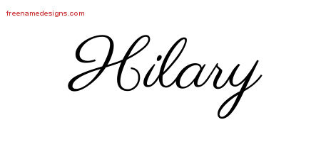 Classic Name Tattoo Designs Hilary Graphic Download