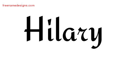 Calligraphic Stylish Name Tattoo Designs Hilary Download Free