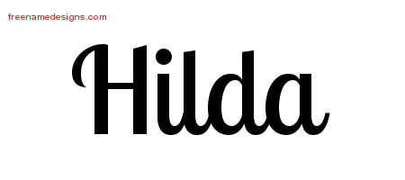 Handwritten Name Tattoo Designs Hilda Free Download