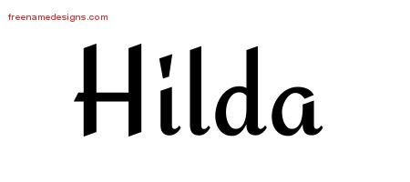 Calligraphic Stylish Name Tattoo Designs Hilda Download Free