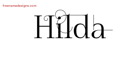 Decorated Name Tattoo Designs Hilda Free
