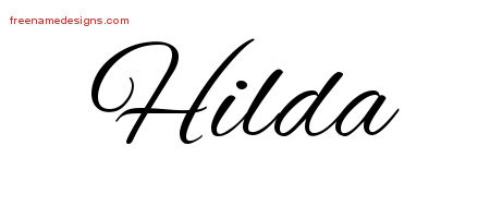 Cursive Name Tattoo Designs Hilda Download Free